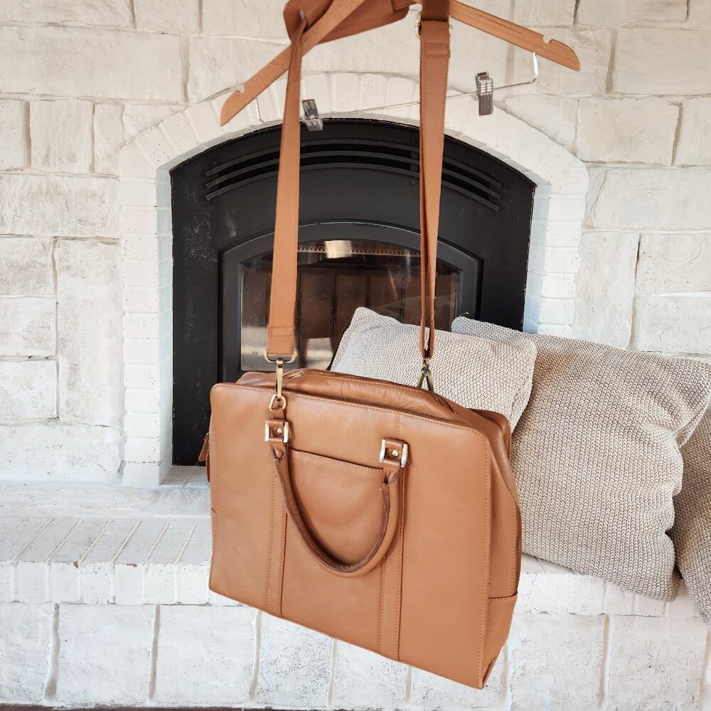 Faux Leather Laptop Bag